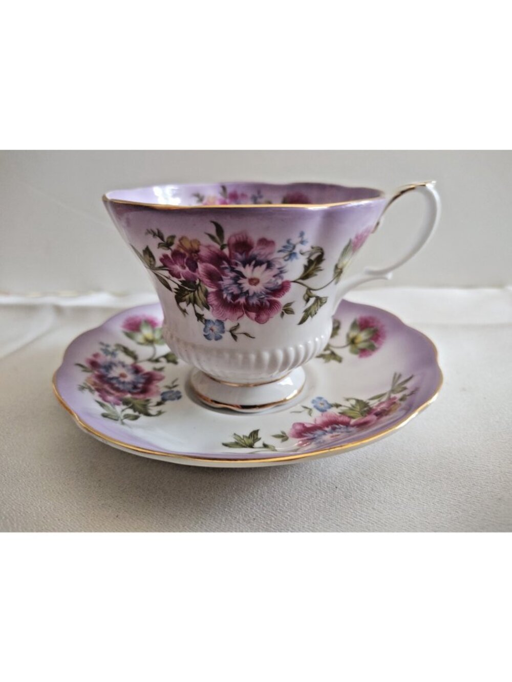Royal Albert Bone China Teacup And Saucer Reflection Series 1970's